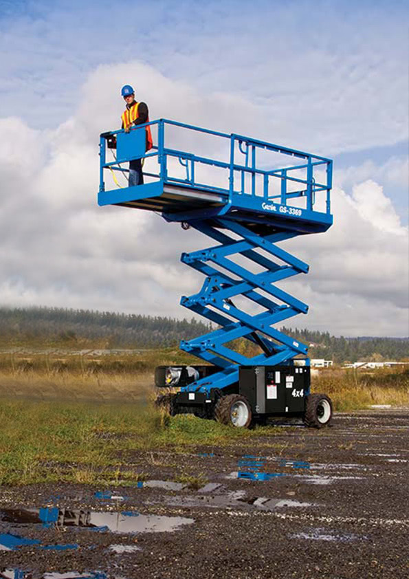 Rough terrain scissor lift Hire Barnet